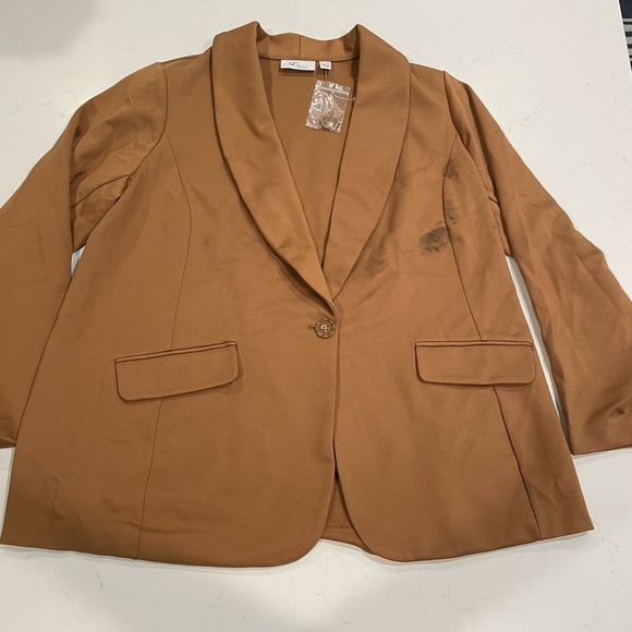 TAILORED BY SUSAN GRAVER Women's Regular Smart Ponte Knit Blazer Size 2XL - Picture 2 of 7